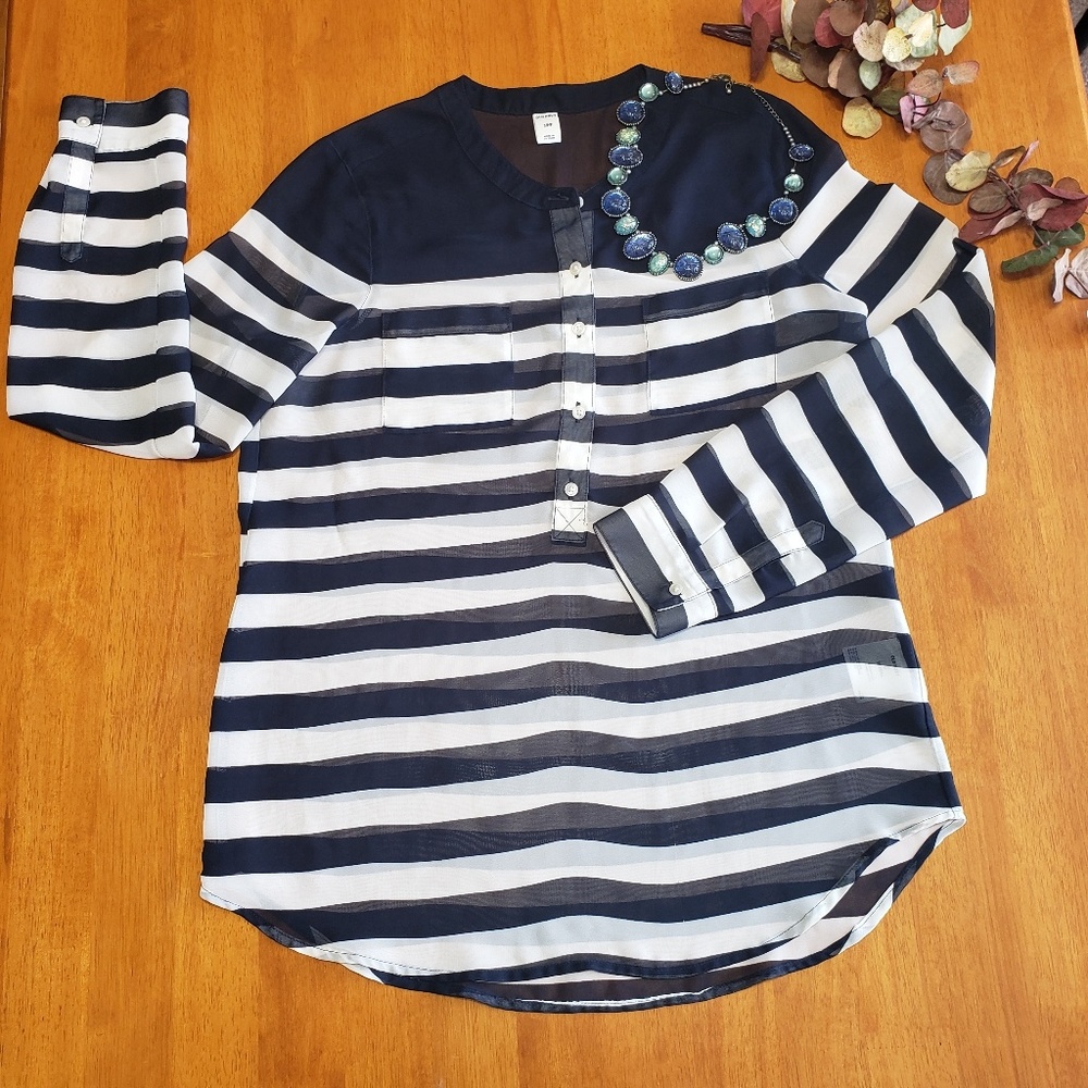 OLD NAVY Stripe Blouse!!! - Picture 1 of 8